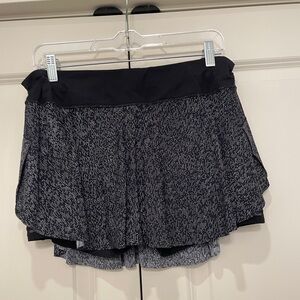 Lululemon Black and Gray Athletic Skort